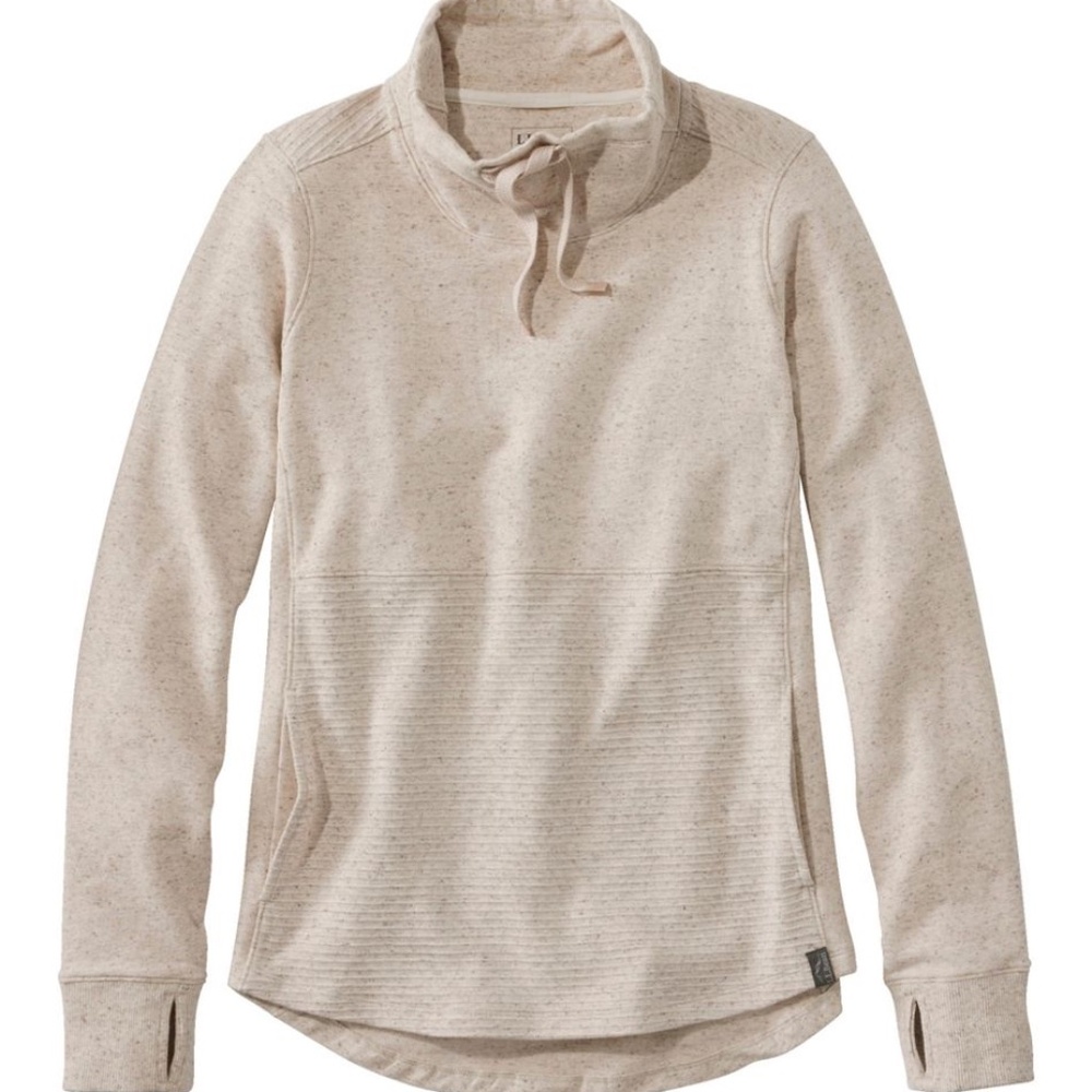 L.L.Bean Cozy Mixed-Knit Pullover NWT‎